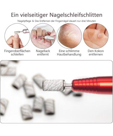 Qingmeng Grinding Sleeve Nail Miller - 200 Pieces Grinding Cap Attachments for Gel Nails | 80/120/140 Grit Mini Sleeves for Manicure & Nail Art - Buy Online on GoSupps.com