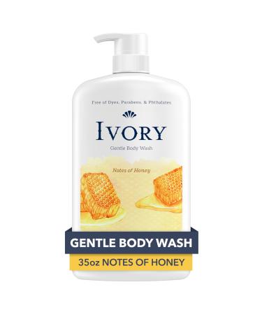 Ivory Gentle Body Wash Designed for the Whole Family Free of Dyes Heavy Perfumes Parabens Phthalates & Silicones Honey Scent 35 oz