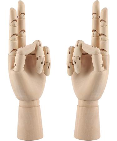 12 Inch Wooden Hand Model - Flexible Moveable Fingers Manikin Hand for Drawing, Sketching, Painting - Left/Right Hand Figure - Buy Online on GoSupps.com