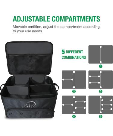 Par7 Golf Trunk Organizer - Double Layer Storage for 2 Pairs of Shoes and Accessories | Waterproof & Durable | Foldable & Lightweight | Ideal Gift for Golfers - Buy Online on GoSupps.com