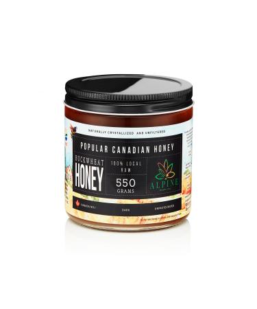 ALPINE HONEY - Canadian Buckwheat Raw Unpasteurized Honey (550 gr)