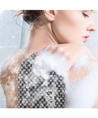 Japanese Exfoliating Towel Extra Long Exfoliating Washcloth for Men Women Exfoliation Black Cloth Loofah Back Bath Exfoliation 3D Black Grid 1Pcs - Buy Online on GoSupps.com