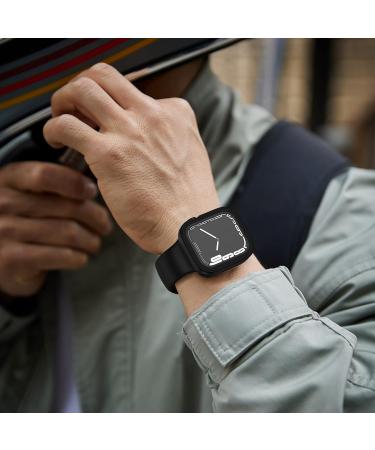 2 Pack Waterproof Case for Apple Watch 44mm + Tempered Glass Screen Protector - Black/Black - Buy Online on GoSupps.com