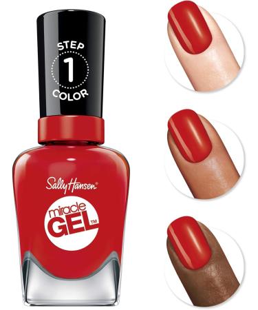 Sally Hansen Miracle Gel Nail Polish Red Between The Lines 14.7ml - Buy Online on GoSupps.com