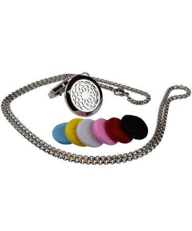 mEssentials Sunflower Essential Oil Diffuser Necklace Gift Set | Aromatherapy Pendant 24" Stainless Steel Chain Refill Pads & Inner Calm Essential Oil - Perfect Gift for Wellness and Relaxation - Buy Online on GoSupps.com