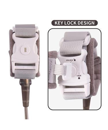 Anti Lost Wrist Link  Toddler Safety Leash with Key Lock  Safety Wrist Leash for Toddlers  Babies & Kids 8.2 feet Grey - Buy Online on GoSupps.com