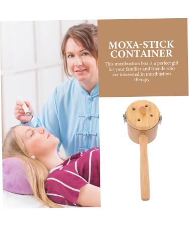 Plafope Handheld Moxibustion Device Set - Chinese Wooden Moxa Rod Burner & Scalding Protection Box - Buy Online on GoSupps.com