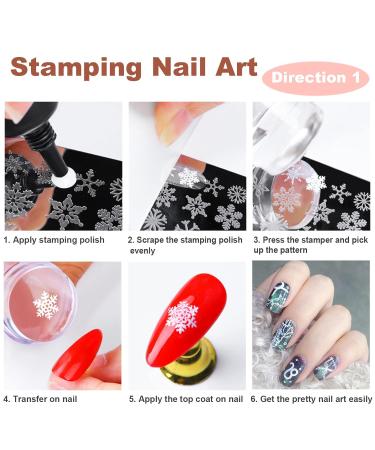 French Tip Nail Stamper Set - Double Sided Clear Silicone Stampers for DIY Nail Art - Includes Scraper - 2 Pack - Buy Online on GoSupps.com