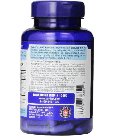 Puritan's Pride Super Snooze Melatonin Capsules 100 ct - Fast-Acting Sleep Aid - Buy Online on GoSupps.com