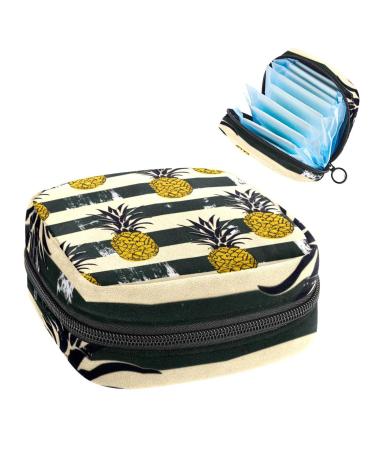 MUOOUM menstrual pad bag zipper women's brick bag tampons collective bag for women and girls (red anchor blue wave pattern) color 9 4.7x6.6x6.6 in/12x17x17 cm