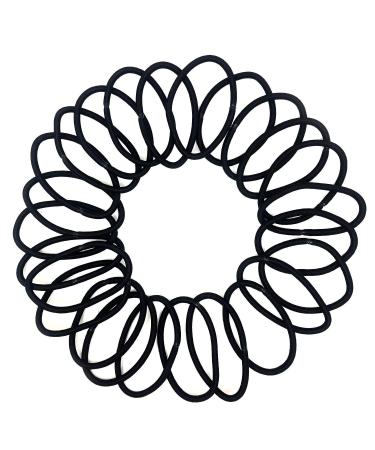 Scunci Effortless Beauty Thick Hair No-damage Black Elastics 72 Count