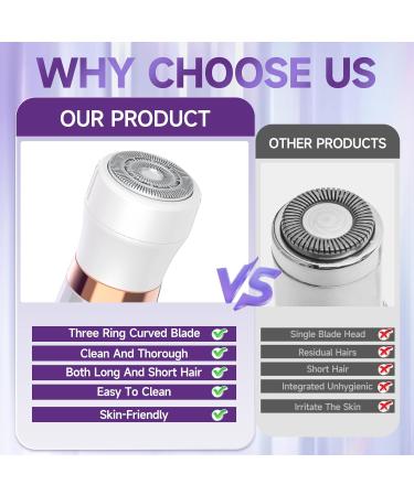 Bikini Trimmer for Women - 2 in 1 Electric Razor & Face Shaver | IPX7 Waterproof Rechargeable Hair Removal Kit for Underarms Legs & Private Areas - Buy Online on GoSupps.com