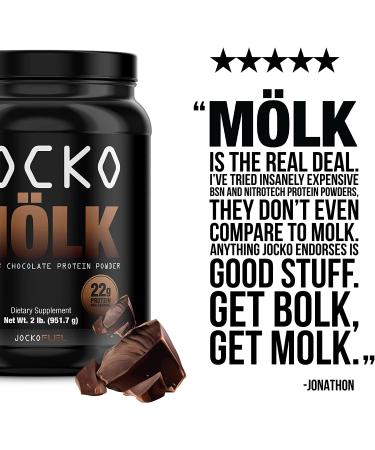 Jocko M lk Chocolate Protein Powder - Keto Friendly with Probiotics, Grass Fed Whey, Digestive Enzymes, Amino Acids - Sugar Free Monk Fruit Blend - 31 Servings - Supports Muscle Recovery and Growth - Buy Online on GoSupps.com