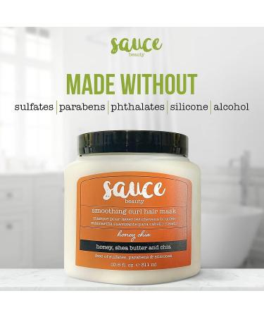 Sauce Beauty Honey Chia Smoothing Curl Mask - 10.5 Fl Oz - Hydrating Mask for Curly Hair - Tames Frizz & Hydrates Natural Curls - Buy Online on GoSupps.com