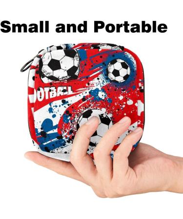 Womens Binding-Ups: Stylish Football Pattern Tampon Storage Bags with Zip Pockets - Multi Functional Ladies Menstrual Bags - Buy Online on GoSupps.com