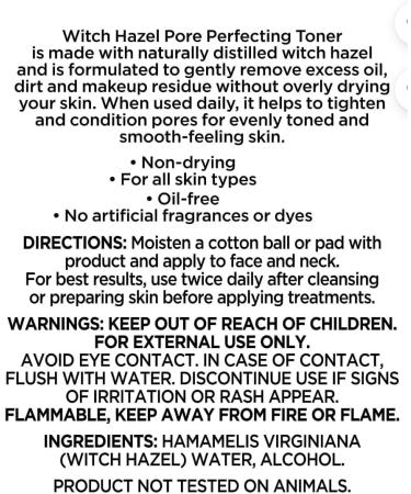 Equate Beauty Witch Hazel Pore Perfecting Toner 16 fl oz 3 Bottles Naturally Distilled Non-Drying Oil-Free No Artificial Fragrances or Dyes - Buy Online on GoSupps.com