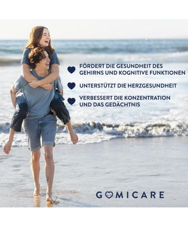 Gomicare Omega 3 Gummies - Vegan Sugar-Free Gluten & Lactose-Free - 60 Algal DHA Vitamin D & E - Health Boosting Supplements - Buy Online on GoSupps.com