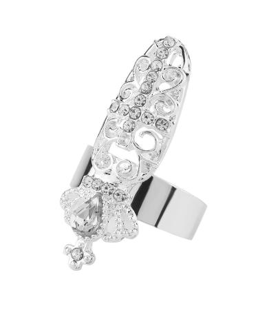 Stylish Crystal Nail Ring - Aluminum Alloy Nail Accessories for Parties | Shop Now! - Buy Online on GoSupps.com