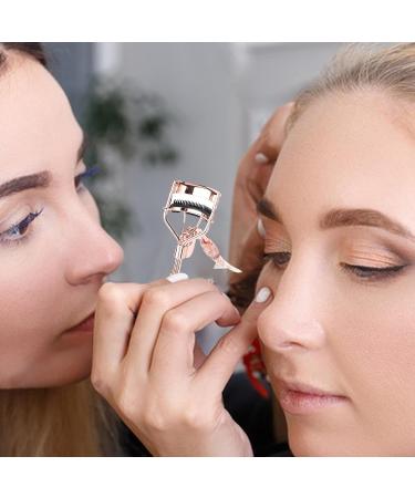 Eyelash Curler - Eyelash Curler | Carbon Steel Fishtail Shape Eyelash Comb Curler With Refill Pad | Eye Curler For Eye Opening Lift Eyelashes 11.5x10x1cm - Buy Online on GoSupps.com
