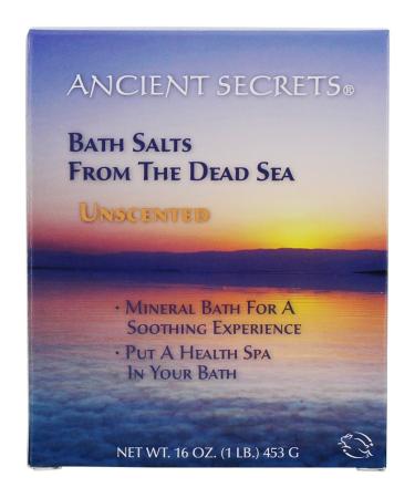 ANCIENT SECRETS Bath Salts from the Dead Sea  Unscented  16 Ounce