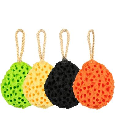 Body Shower Sea Sponge - Soft Exfoliator Spa Scrubber Ball (Orange) for Ultimate Bath Cleaning | International Shipping Available - Buy Online on GoSupps.com
