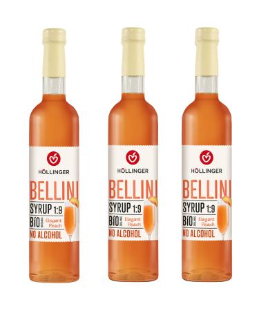 H LLINGER Bellini Sirop Bio sans Alcool Saveur P che l gante 1:9 3x500ml