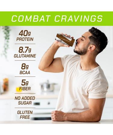 MusclePharm Combat Ready High Protein Shakes Ready to Drink 40g Protein 8g BCAAs 8.7g Glutamine 5g Fiber No Added Sugar Gluten Free Chocolate Fudge 17 Fl Oz (Pack of 12) - Buy Online on GoSupps.com