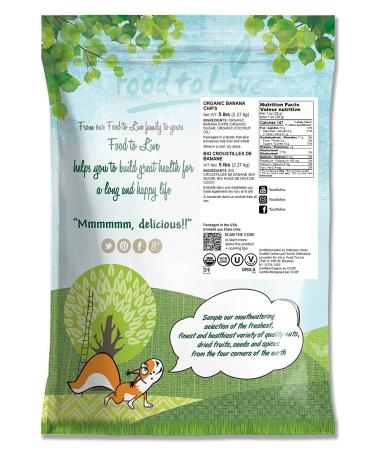 Organic Banana Chips 5 Pounds - Sweetened, Unsulfured, Non-GMO, Kosher, Vegan - Bulk 1 Pack - Buy Online on GoSupps.com