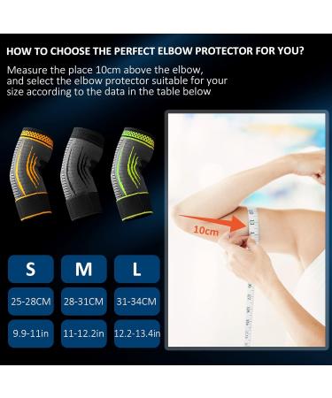 Ruilala Elbow Support for Men and Women 1 Pack Nonslip Elbow Brace Adjustable Compression Arm Sleeve for Left and Right Hand Tennis Elbow Golfers Elbow Arthritis Tendonitis Weightlifting Orange S - Buy Online on GoSupps.com