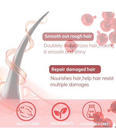 Hair Treatment Serum 60 Moroccan Oil Vitamin Capsules Restores Dry Frizzy Hair Leave-In Conditioner for Hair Repair - Buy Online on GoSupps.com