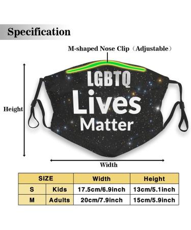 Face Mask Breathable LGBTQ Lives Matter Safety Masks for Adults and Teens Thanksgiving Gift - Buy Online on GoSupps.com