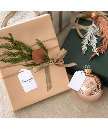 100Pcs White Kraft Paper Gift Tags with String - Blank Labeling Tags for Crafts, Weddings, Parties - 2.75 x1.57 inch - Buy Online on GoSupps.com