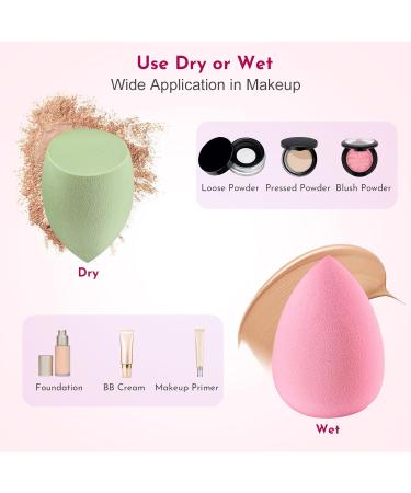 DUAIU 6PCS Beauty Blenders: Super Soft Non-Latex Sponge Set for Foundation - Multicolor | Ideal for Liquid, Cream, and Powder Makeup - Buy Online on GoSupps.com