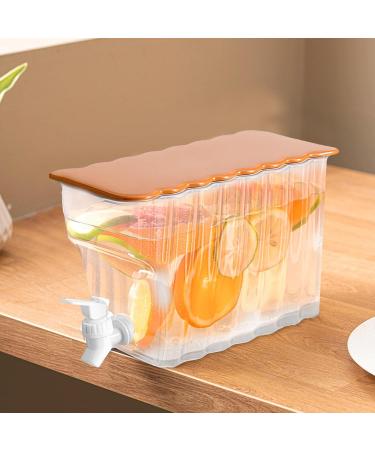 Cold Kettle with Faucet - 2 in 1 Drink Dispensers for Parties | Cold Kettle with Faucet in Refrigerator Leak-Proof Water Container for Iced Tea Juice Cola Lemonade 3.6L Dtt White - Buy Online on GoSupps.com