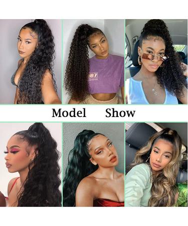 SEGO 66cm Ponytail Extension Hairpiece - Long Curly Wavy Braid Dark Brown Synthetic Hair Extension - Buy Online on GoSupps.com