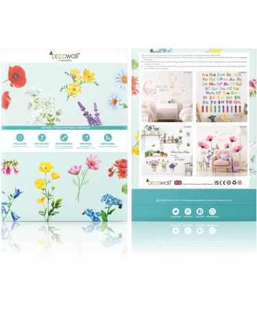 DECOWALL DS12-8073 Jungle Animals Wall Decals | Elephant Giraffe Safari Stickers for Baby Nursery & Kids Room | Cute Baby Animal Wall Decor - Buy Online on GoSupps.com