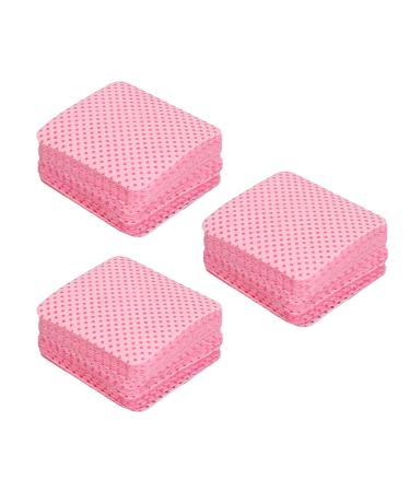 DOACT 300Pcs Nail Polish Remover Pads Cotton Non Lint Soft Soft Nail Polish Remover Pads for Nail Art (PINK)