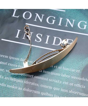 Wendalern Snap Hair Pin Clip Gold Bun Hair Barrette Metal Hair Holder Clips Spring Minimalist Hair Clips Decorative Hair Accessories for Women and Girls - Buy Online on GoSupps.com