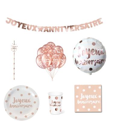 udc STC Birthday Set for Party Blush Rose Gold