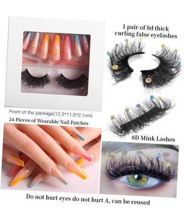 Ipetboom 2 Sets Eyelash Manicure Set Miss Multi-layer Cosmetics - Buy Online on GoSupps.com