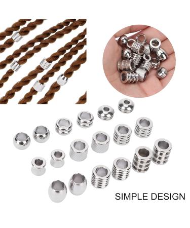 Viking Hair Pearls | 18 Premium Stainless Steel Dread Accessories for Stylish Hair - Buy Online on GoSupps.com