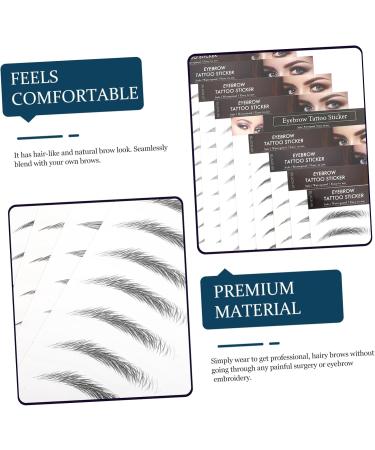 SOESFOUFU Black Eyebrows 10pcs Imitation Eco Eyebrow Sticker Stickers Makeup Stickers Black Stickers Grooming Stickers Brow - Buy Online on GoSupps.com