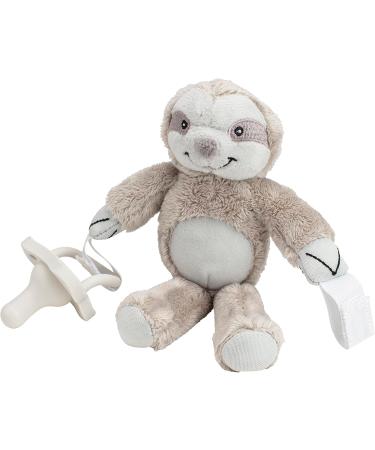 Dr. Brown's Baby Lovey Pacifier & Teether Holder Sloth with Grey HappyPaci 100% Silicone 0-6m Happypaci & Sloth - Buy Online on GoSupps.com