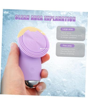 Didiseaon 1pc Facial Cleanser Face Cleansing Brush Cleanser Brush Waterproof Face Brush Deep Cleansing Face Brush Face Cleaning Tool Charging Mode Exfoliating Brush Silica Gel Purple - Buy Online on GoSupps.com