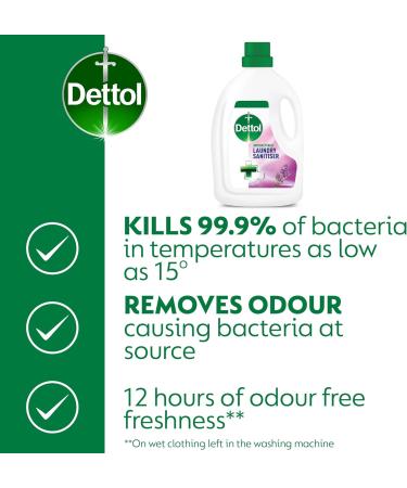 Dettol Antibacterial Laundry Cleanser Lavender 1.5L - Dermatologically Tested - Buy Online on GoSupps.com