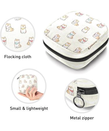 Shiba Inu Period Bag - Sanitary Napkin Storage & Travel Makeup Pouch Color2447 - Buy Online on GoSupps.com