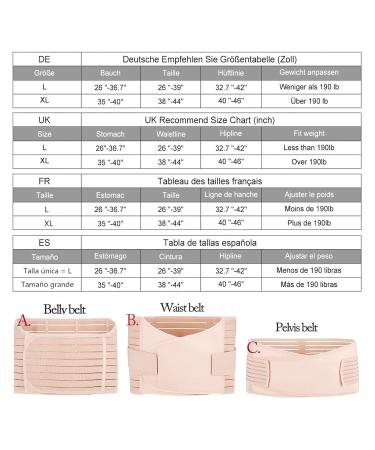 3-in-1 Postpartum Support Belt for Women | Abdominal Belt for After Birth & C-Section Recovery - Beige, Size L - Buy Online on GoSupps.com