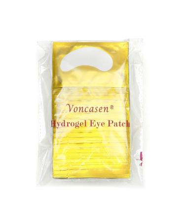 Voncasen 100 Pairs Set Under Eye Pads for Eyelash Extensions - Comfy and Cool Gel Patches - Gold Eye Mask Beauty Tool - Buy Online on GoSupps.com