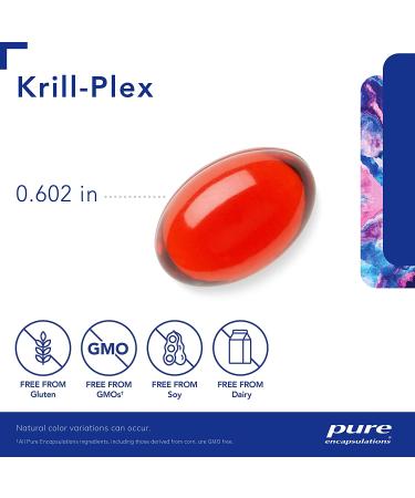 Pure Encapsulations Krill-Plex | Menstrual Comfort, Heart & Joint Support, Cognitive Function | 60 Softgel Capsules - Buy Online on GoSupps.com