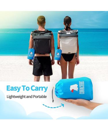 Covacure Waterproof Beach Blanket 118X108 - Sandproof & Fits 4-8 Adults - Blue Outdoor Mat for Travel, Camping, Hiking - Buy Online on GoSupps.com